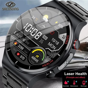 2022 Sănătate Nou Ceas Inteligent Bărbați Sangao Laser Tensiunea Arterială Fitness Ceasuri Sport IP68 rezistent la apa Smartwatch ECG+PPG