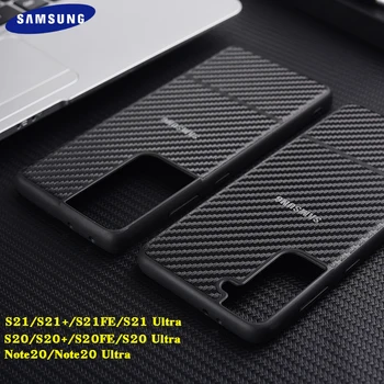 Fibra de Carbon Caz Pentru Samsung S20 S21 Note20 Ultra S20 S21 Plus Nota 20 Autentic Ultra All Inclusive, Capacul din Spate S 20 21 FE