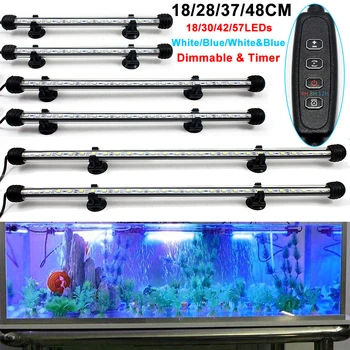 LED-uri Acvariu rezistent la apa Rezervor de Pește de Lumină Submersibile Subacvatice Clip Lampa Aquatic Decor lampă cu Temporizator Auto On/Off D30