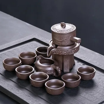 Lut violet piatră de rectificat semi-automata Set de Ceai,creativ Kung Fu ceai Fierbinte de vânzare de set de ceai.Creative ceremonia Ceaiului consumabile