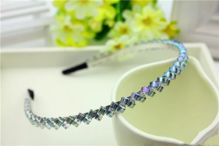 Noua Moda Fete Strălucitoare de Lux Stras Banda de Păr de Înaltă Calitate Diamant Cerc Păr Accesorii pentru Femei Cristal Benzi 4