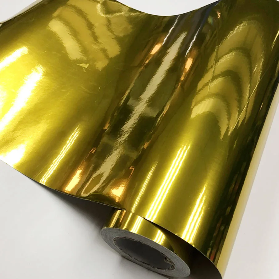 7 Dimensiuni Mari stretchable Aur Oglinzi cromate flexibil, Folie de Vinil Foaie Rola de Film Autocolant Auto Foaia 3