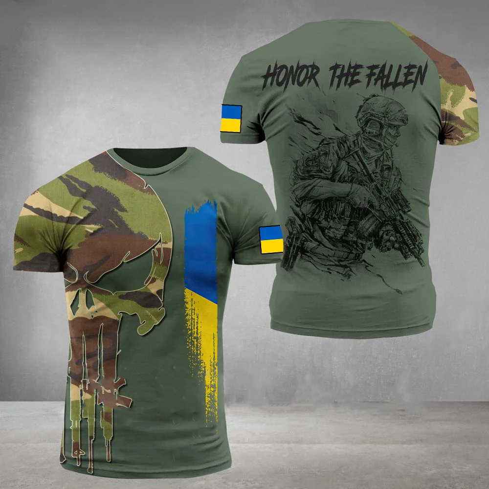 Pavilion ucrainean 3d Imprimate Tricou, Soldați ucraineni Și Veterani, de Înaltă Calitate pentru Bărbați Și Femei T-Shirt, Vara 2022 2