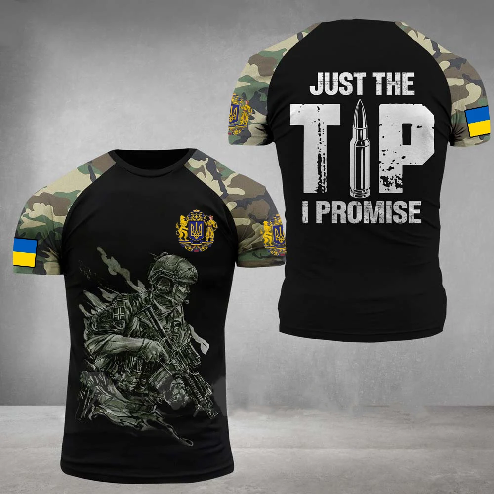 Pavilion ucrainean 3d Imprimate Tricou, Soldați ucraineni Și Veterani, de Înaltă Calitate pentru Bărbați Și Femei T-Shirt, Vara 2022 3