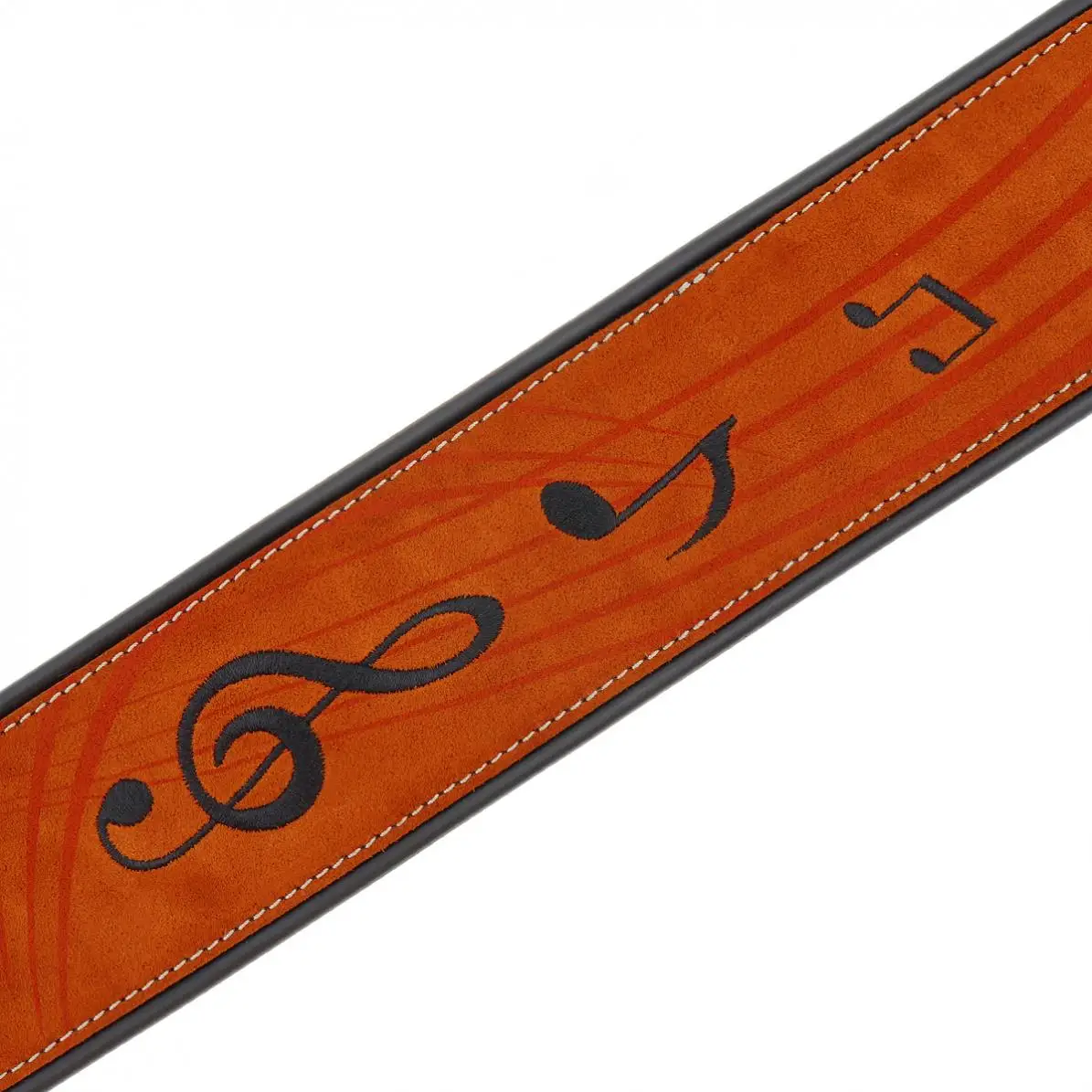 Autentice din Piele de Curea de Chitara Notă Model de Broderie 7cm Lărgi cu Antifrictiune Design pentru Acustica Chitara Bass Electrica 4