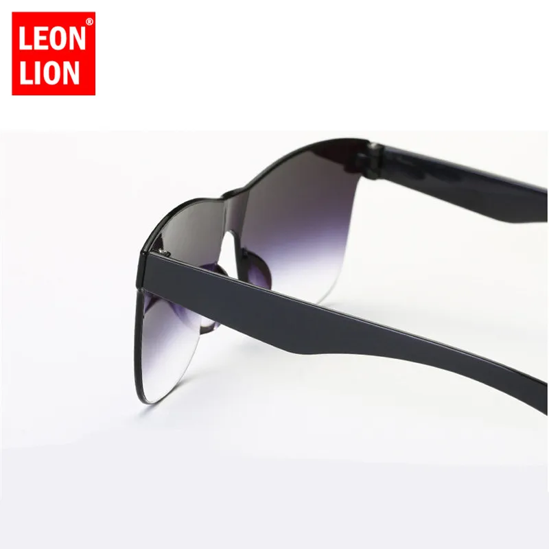 LeonLion 2021-O bucată de Ochi de Pisica ochelari de Soare Femei/Bărbați Gradient Lens Retro Oglinzi fără rame, Ochelari de Soare Vintage Călătorie UV400 Ochelari 4
