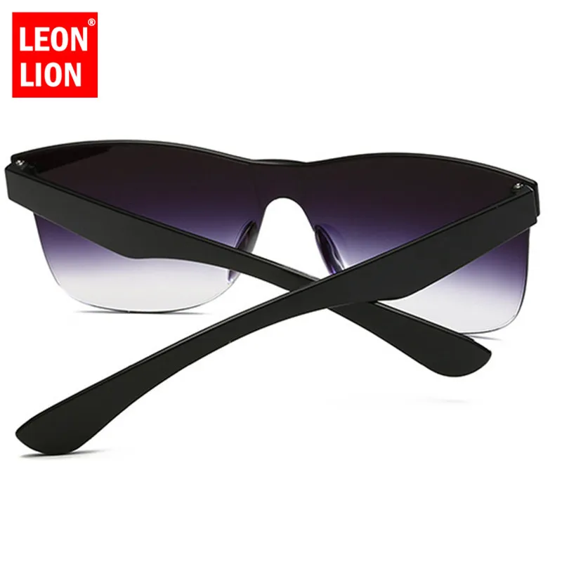 LeonLion 2021-O bucată de Ochi de Pisica ochelari de Soare Femei/Bărbați Gradient Lens Retro Oglinzi fără rame, Ochelari de Soare Vintage Călătorie UV400 Ochelari 5