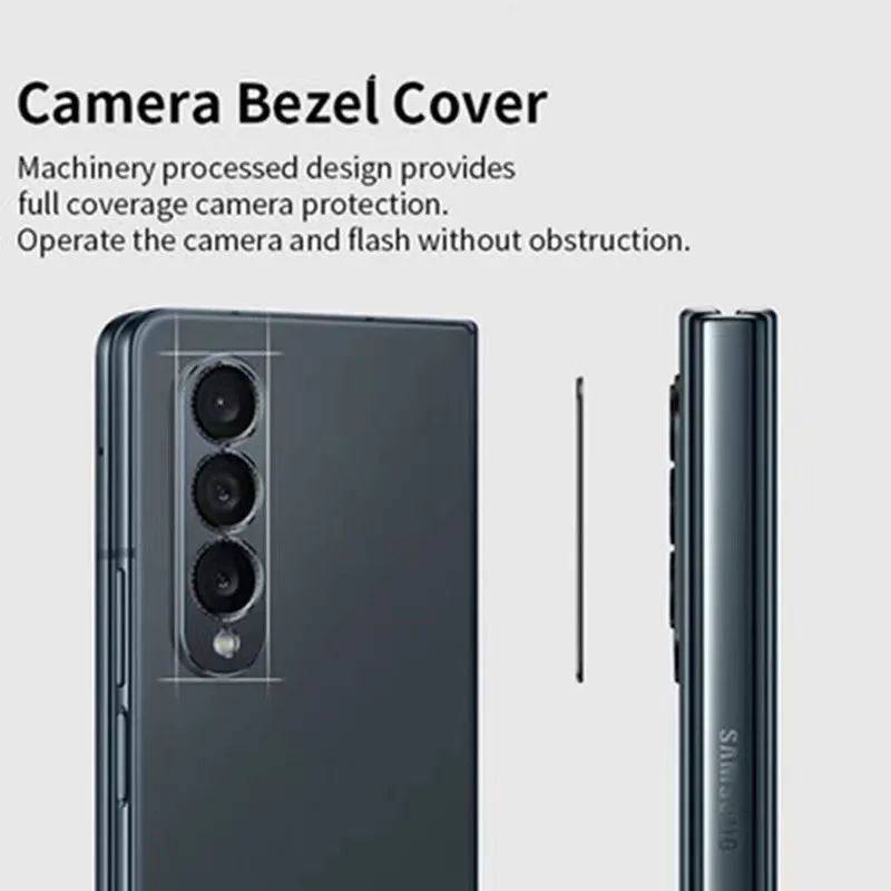 2 BUC aparat de Fotografiat Lentilă de Protecție Pentru Samsung Galaxy Z Ori 4 de Aluminiu de Metal Inel de Camera de Caz pentru Galaxy Z Fold4 Capac de Protecție 4