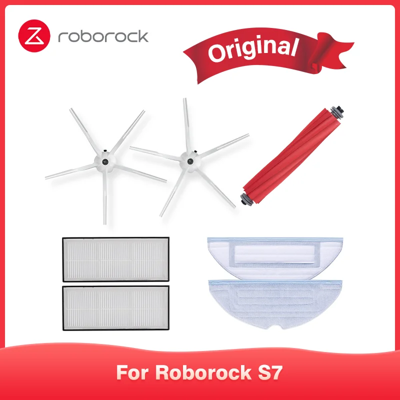 Original Roborock Kit de Accesorii pentru roborock S7 ,S7 Perie Laterală,S7 Lavabil Gunoi Filtru,S7 Mop Cârpe,S7 Perie Principală(Opțional) 1