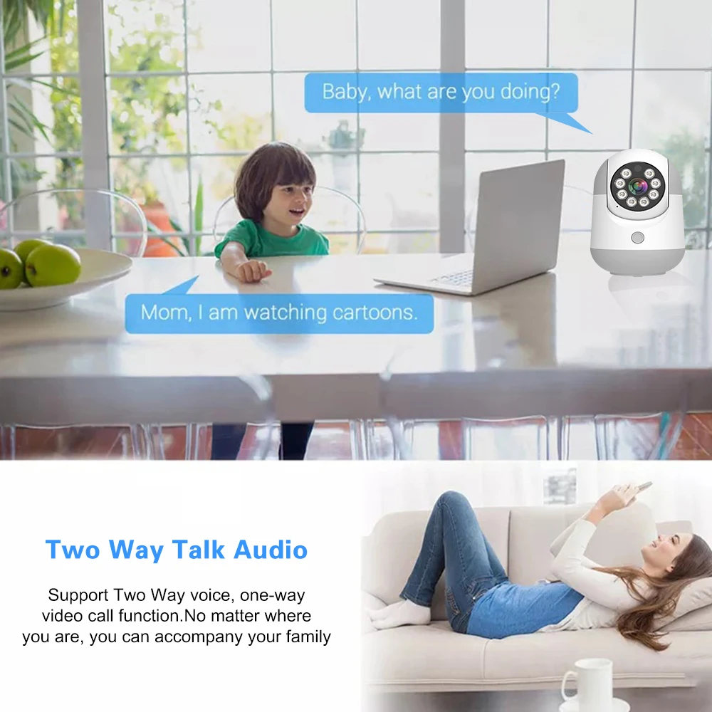 Smart Home Interior, PTZ, Wireless Camera de Supraveghere Baby Monitor Inteligent Wifi Camera de Securitate Portabil Monitor Interfon Audio 1