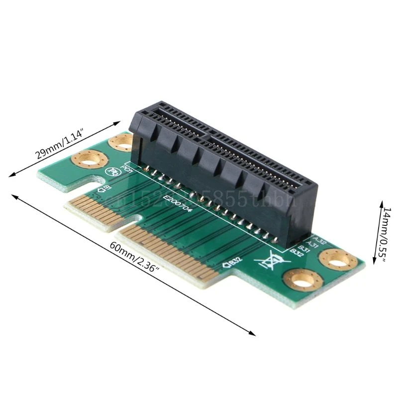 PCI Express PCI-E 4X Adaptor Riser Card de 90 de Grade Unghi Drept Coloană Converter Card pentru 1U/2U Server Șasiu Calculator 5