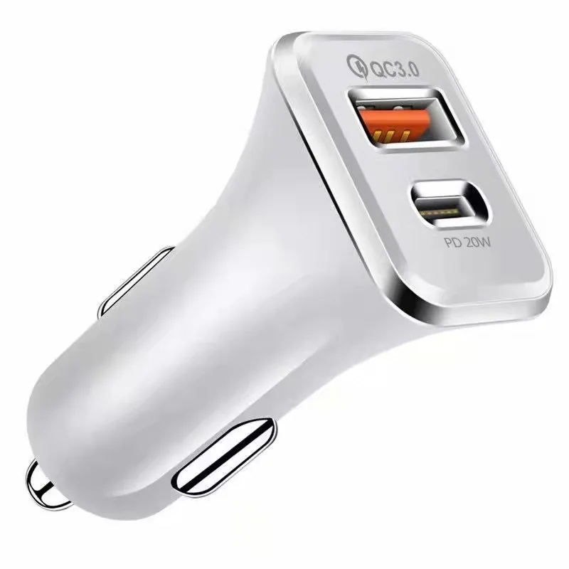 USB QC3.0 18W masina încărcător rapid de încărcare +Tip C PD 20W telefon mobil super-rapid de încărcare a+C dual independent incarcator auto pentru iphone 3