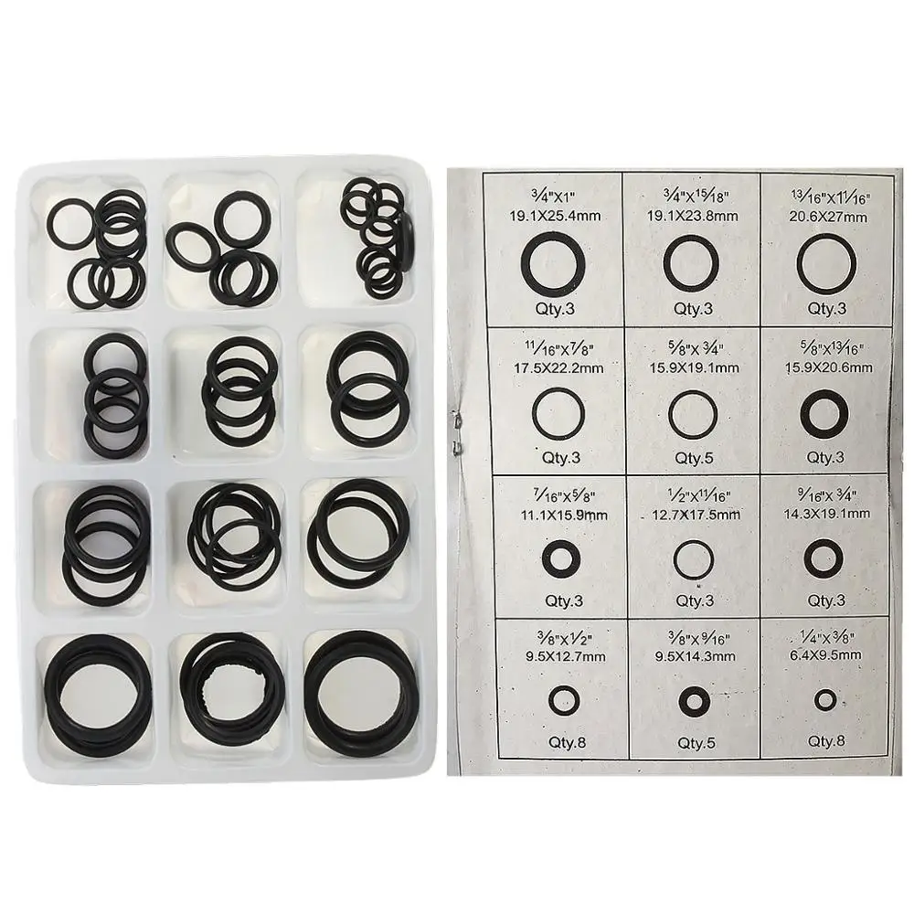 50x inelară din Cauciuc Garnituri Asortate Dimensiuni Set Kit Pentru instalatii Sanitare Robinet Sigiliu Chiuveta Thread Nou 5