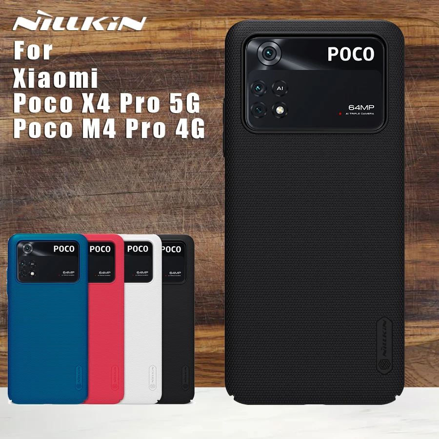 Nillkin Pentru Xiaomi Poco X4 Pro 5G M4 Pro 4G Caz Versiune Globală 360 full Frosted Shield PC Capacul din Spate pentru Xiaomi Poco X4 M4 NFC 0