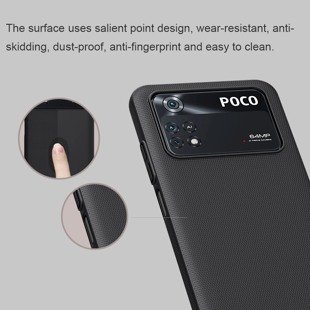 Nillkin Pentru Xiaomi Poco X4 Pro 5G M4 Pro 4G Caz Versiune Globală 360 full Frosted Shield PC Capacul din Spate pentru Xiaomi Poco X4 M4 NFC 3