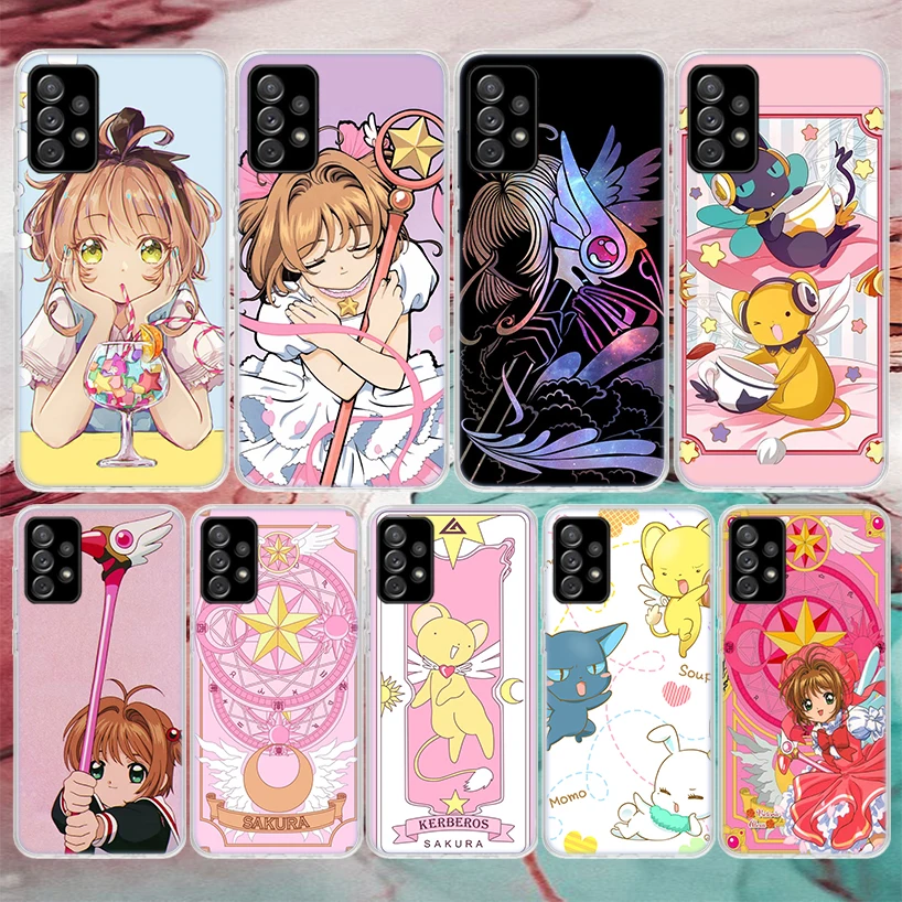 Anime CardCaptor Sakura Caz Telefon Moale Pentru Samsung Galaxy A50 A51 A71 A70 A10 A20E A30 A40 A41 A31 A21S A11 A6 A7 A8 A9 Plus 20 0