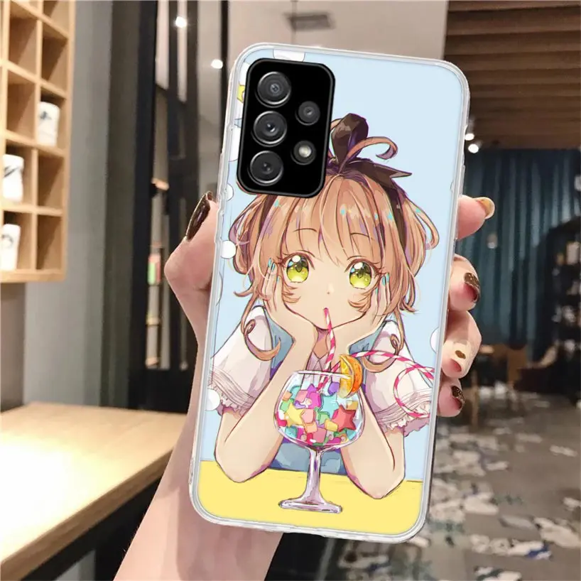 Anime CardCaptor Sakura Caz Telefon Moale Pentru Samsung Galaxy A50 A51 A71 A70 A10 A20E A30 A40 A41 A31 A21S A11 A6 A7 A8 A9 Plus 20 1