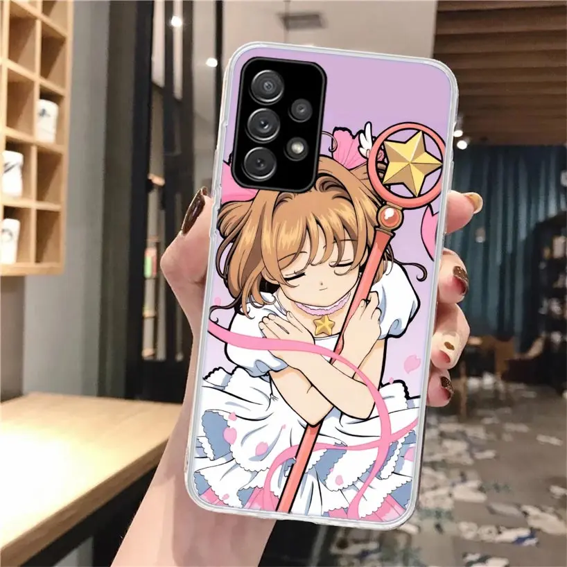 Anime CardCaptor Sakura Caz Telefon Moale Pentru Samsung Galaxy A50 A51 A71 A70 A10 A20E A30 A40 A41 A31 A21S A11 A6 A7 A8 A9 Plus 20 2
