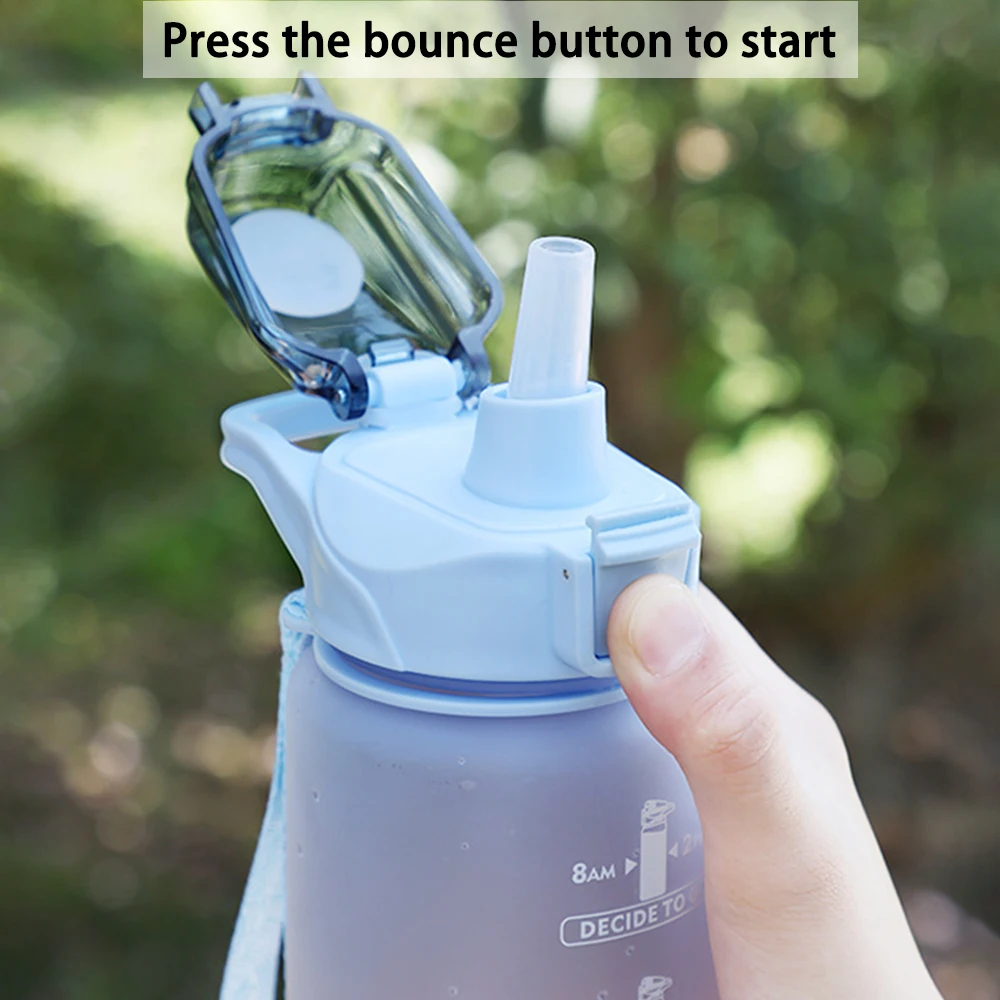 Noul Sport 1000ml Sticlă de Apă cu Paie de Călătorie în aer liber Portabile, Etanșe Drinkware Plastic BPA Free Cupe de Băut 3