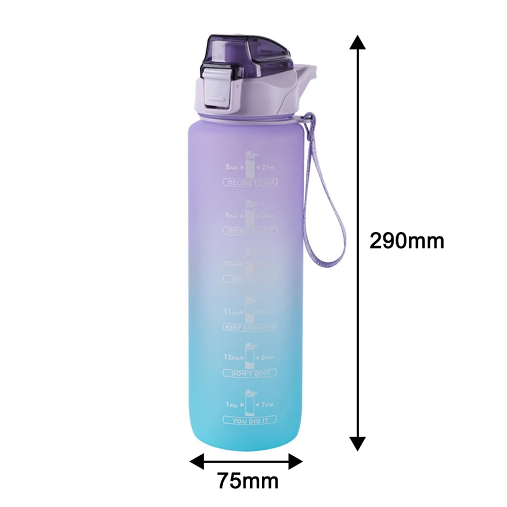 Noul Sport 1000ml Sticlă de Apă cu Paie de Călătorie în aer liber Portabile, Etanșe Drinkware Plastic BPA Free Cupe de Băut 4