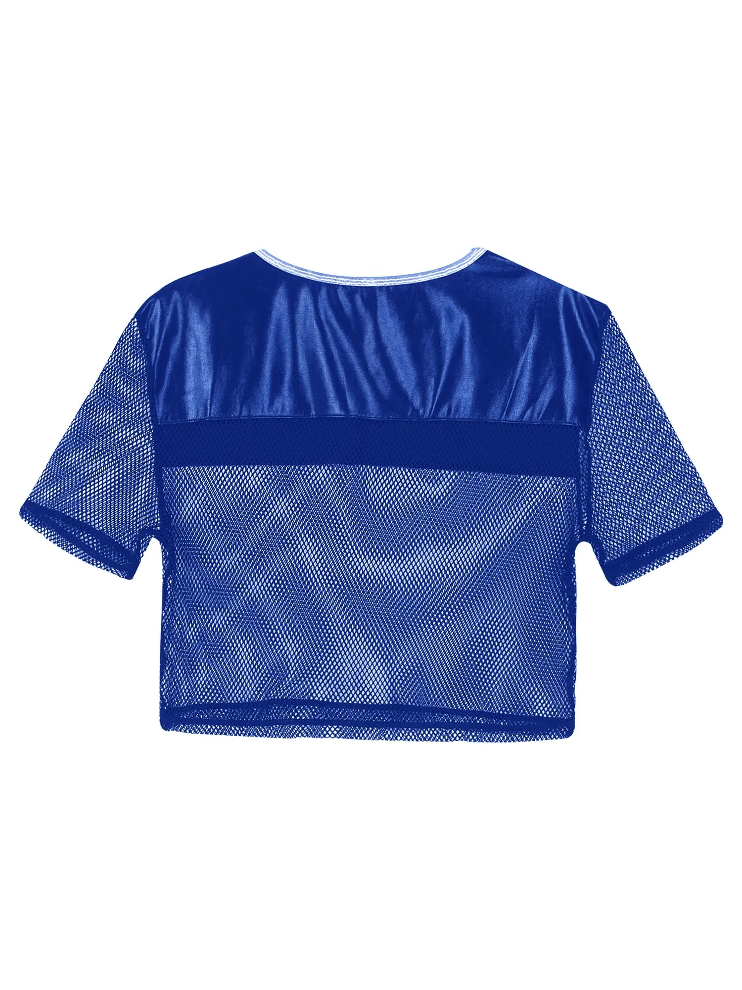 Mens de Moda Respirabil cu Maneci Scurte T-Shirt Design Mozaic HIIT T-shirt Vedea prin Plasa Mesh Crop Top Jogging, Fitness 4