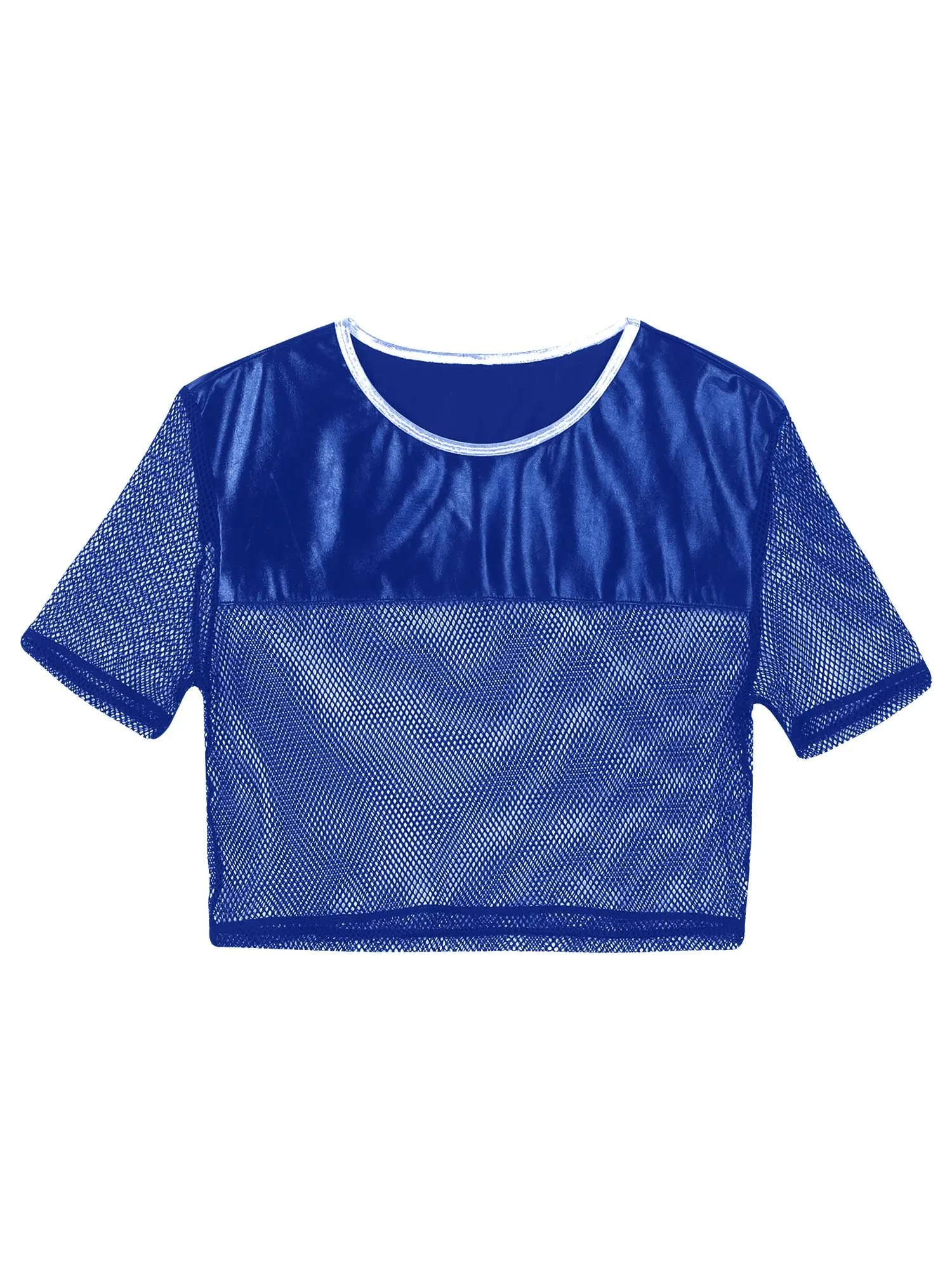Mens de Moda Respirabil cu Maneci Scurte T-Shirt Design Mozaic HIIT T-shirt Vedea prin Plasa Mesh Crop Top Jogging, Fitness 5