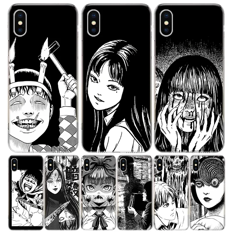 Junji Ito Teroare, Groază Anime Acoperi Telefon Caz Pentru iPhone 11 14 Pro Max 13 12 Mini-6 X 8 6S 7 Plus XS + XR 5S SE Arta Coque Mobil 0