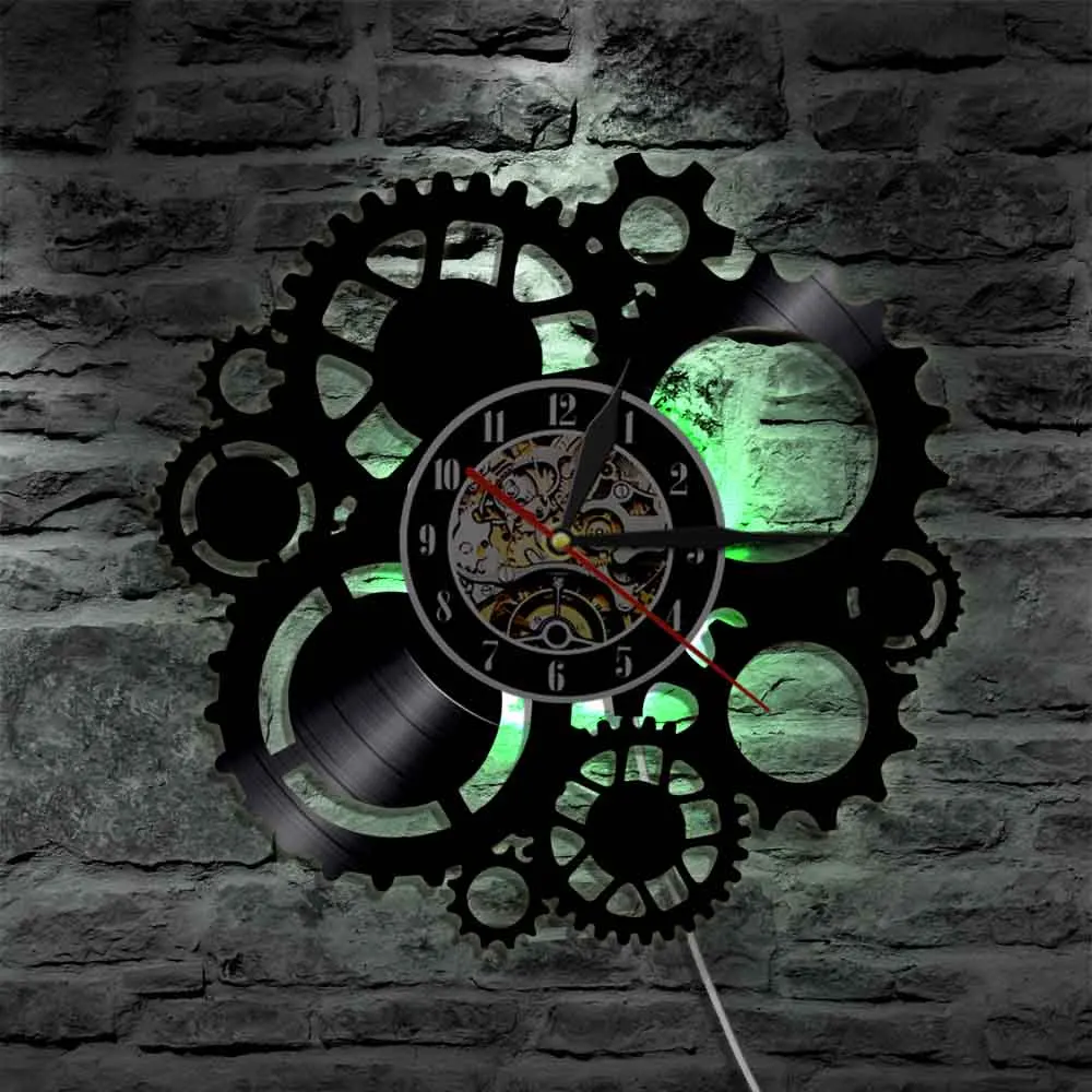 Uneltele și Rotițe de Ceas Decorativ Steampunk Perete Ceas de Perete Decor Victorian Industriale Steampunk Viteze disc de Vinil Ceas de Perete 1