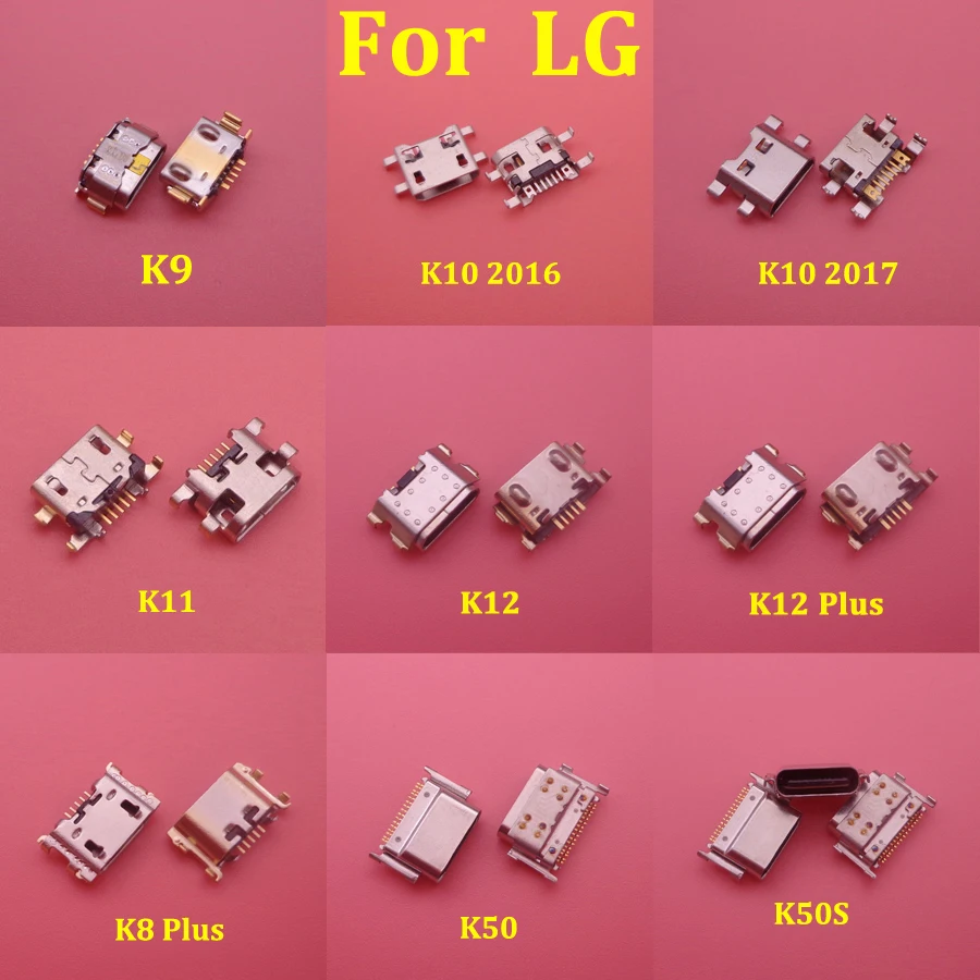 100buc/Lot USB Port de Încărcare Conector de Încărcare Jack Mufa Dock Pentru LG K9 K11 K4 K10 2017 2016 K8 K12 Plus K50 K50s Q60 0