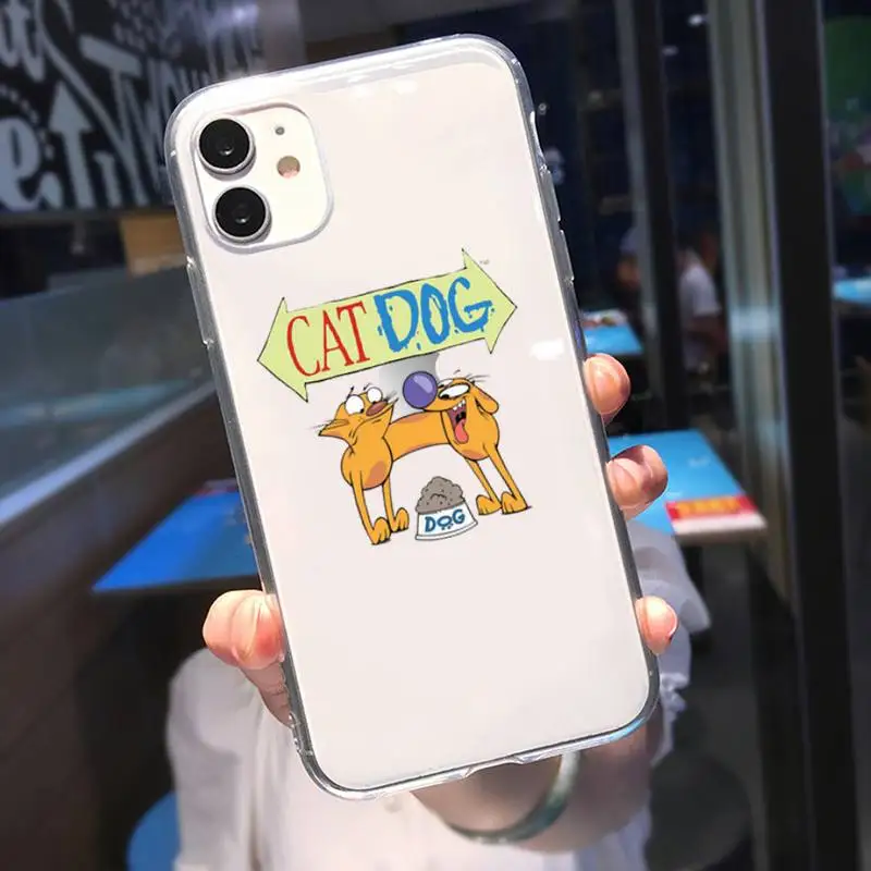 Desene animate drăguț Catdogs Telefon Caz Pentru iPhone 11 12 Mini-13 Pro XS Max X 8 7 6s Plus 5 SE XR Coajă Transparent 5