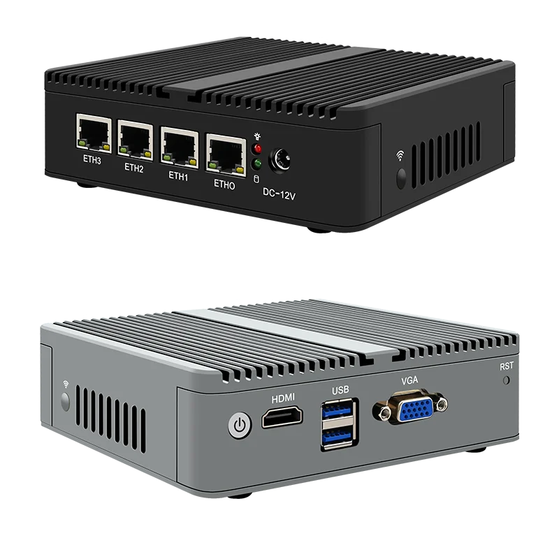 Micro Firewall Aparat 11 Gen Celeron N5105 4*Intel i225 2,5 G Porturi LAN fără ventilator Mini PC-ul Gateway de Rețea Moale Router Calculator 3