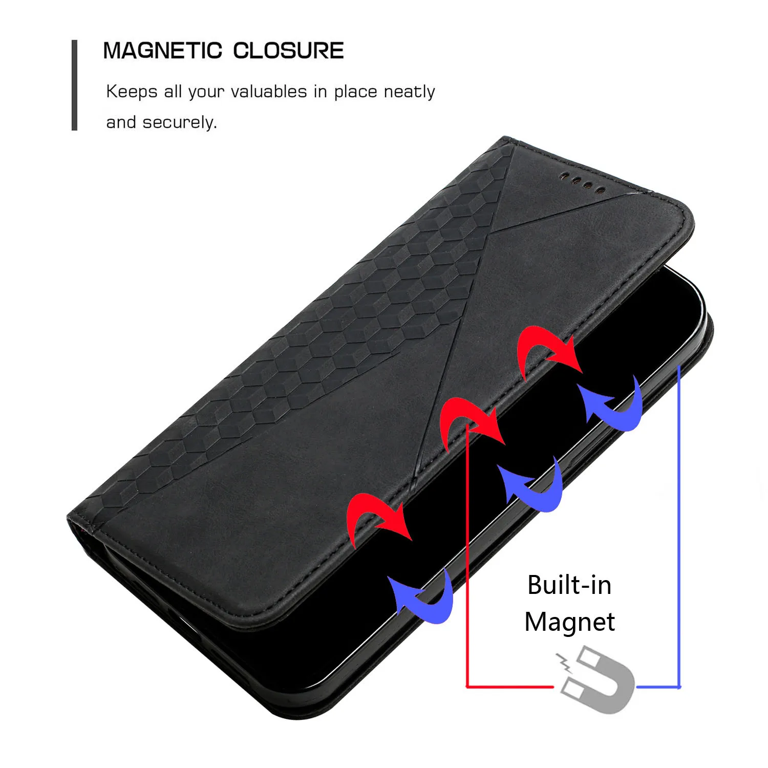 Magnetice de Caz din Piele Pentru Xiaomi POCO Pro M4 M3 X3 Nfc F3 Mi 11T 10T Lite Redmi 9A 9T Nota 9 9 10 10 10T Slot pentru Card de Coperta de Carte 1