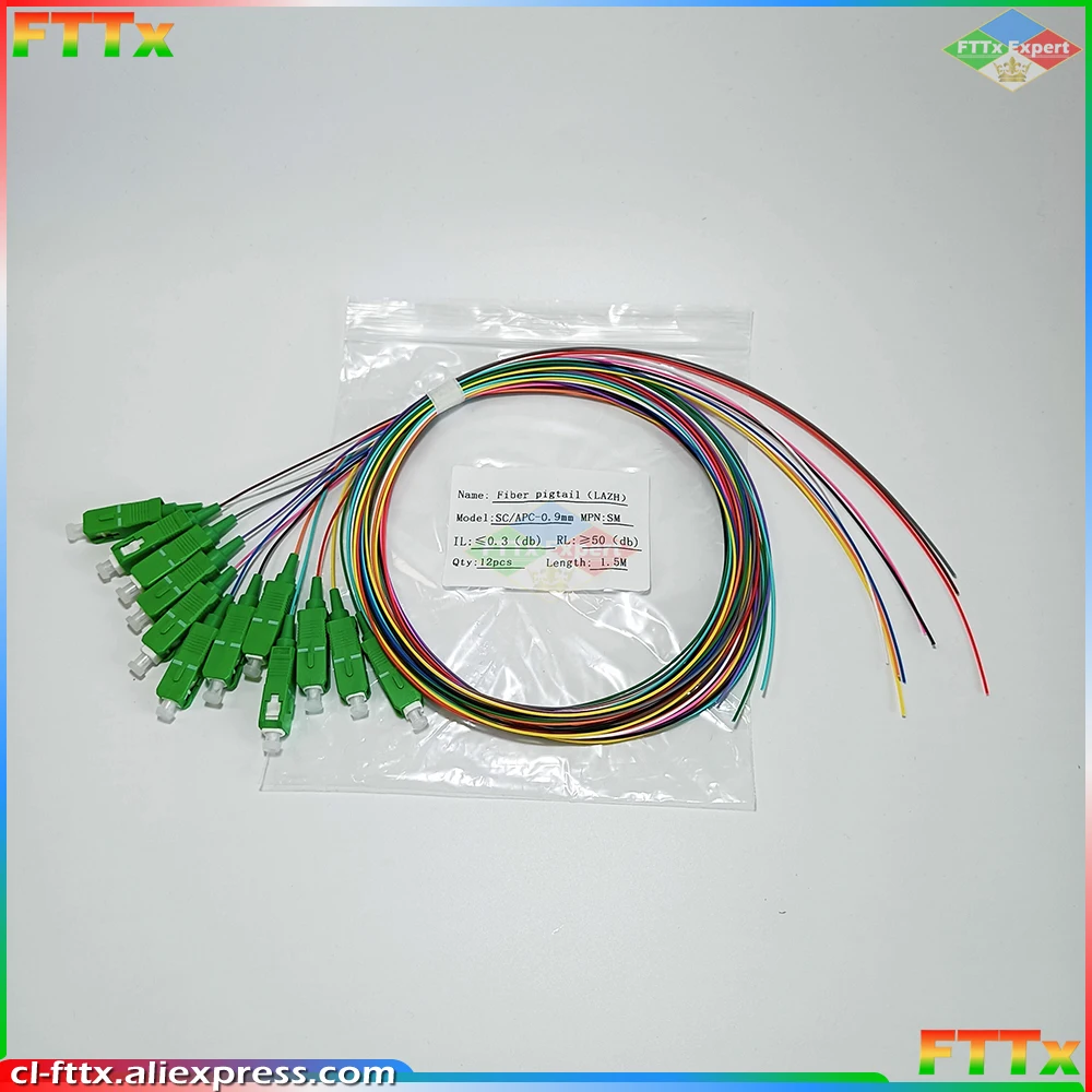 60pcs SC / APC /UPC fiber optic pline de culoare Coadă LAZH Simplex Singur Modul de 0.9 mm de calitate fabrica de aprovizionare 3