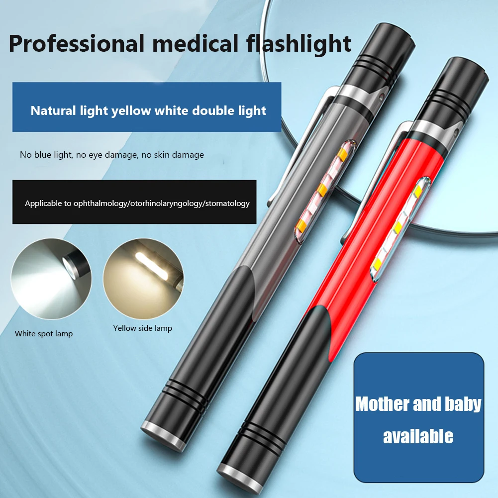LED Medicale Lanterna Primul Ajutor Stilou Lumina de Încărcare USB Lanterna Mini Portabil Impermeabil Asistenta Medicului Diagnosticul de Urgență Lumina 1