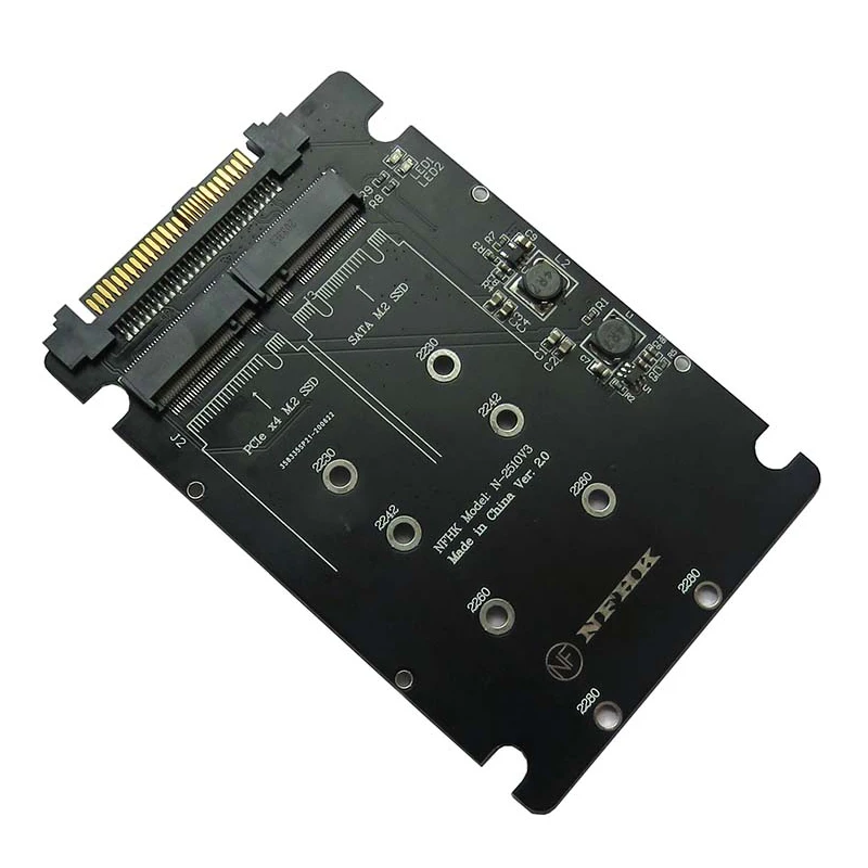 NVME Adaptor Coloană M. 2 SSD-ul pentru a U. 2 Adaptor 2in1 M. 2 NVMe + M. 2 SATA unitati solid state SSD PCI-e U. 2 SFF-8639 Adaptor PCIe M2 Converter Card 2
