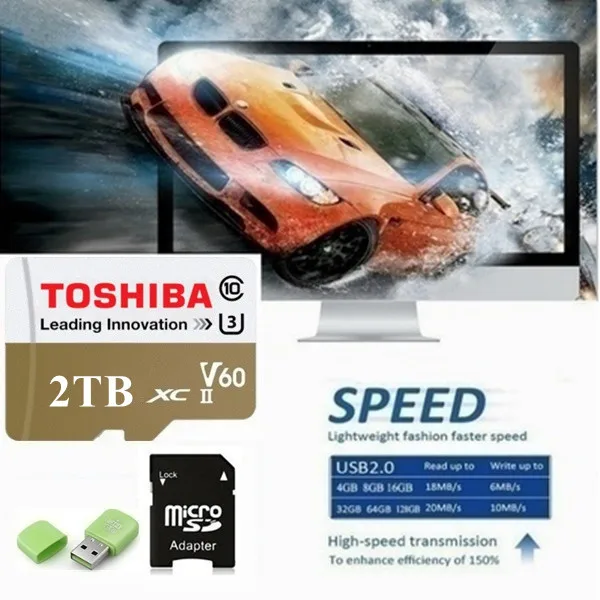 Latest100% de mare viteză și de mare capacitate 2TB/1TB512gb/256GB/ USB micro SDHC, micro SD, SDHC 10uhs 1tF card de memorie 2