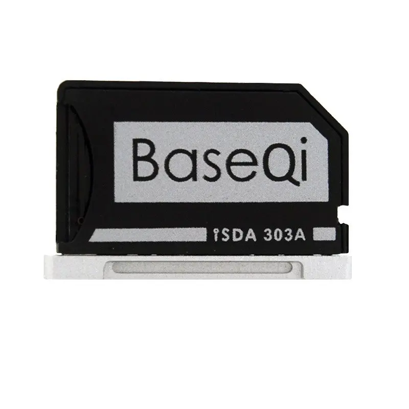 BaseQi MacBook 303A Aluminiu Stealth Conduce Micro SD/TF Card Adaptor SD Card Reader pentru MacBook Pro Retina 13 inch 1
