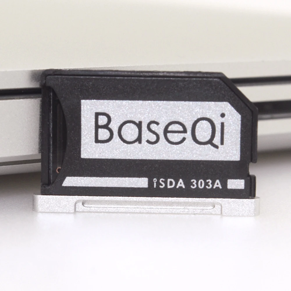 BaseQi MacBook 303A Aluminiu Stealth Conduce Micro SD/TF Card Adaptor SD Card Reader pentru MacBook Pro Retina 13 inch 3