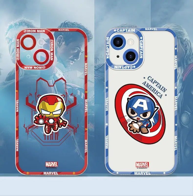 Avengers Marvel Cazuri de Telefon Pentru iPhone 13 12 11 Pro Max Mini XR XS MAX 8 X 7 SE 2020 Capacul din Spate 0