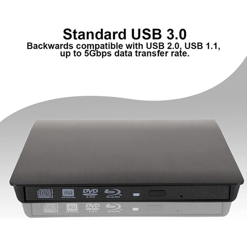Extern de CD-DVD +/-RW Drive USB 3.0 Profitabilă USB DVD/CD-ROM Arzător Unitate Optica Player Cititor de Scriitor pentru Windows 11 3