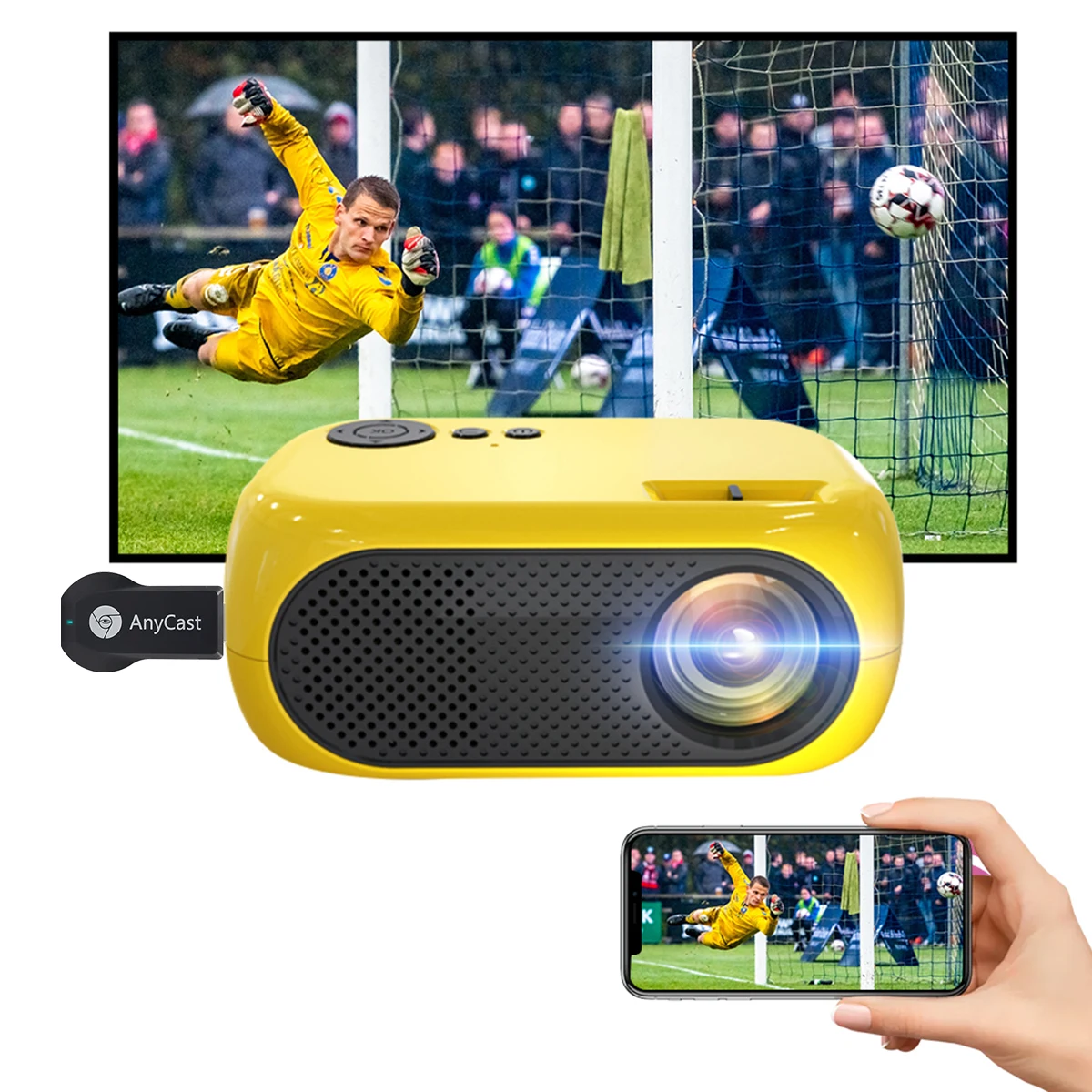 XIDU Mini Proiector Suport Full HD 1080P LED-uri Proiectoare de Telefon Mobil Home Theater Film Projecteur 120 de centimetri Video Beamer 0