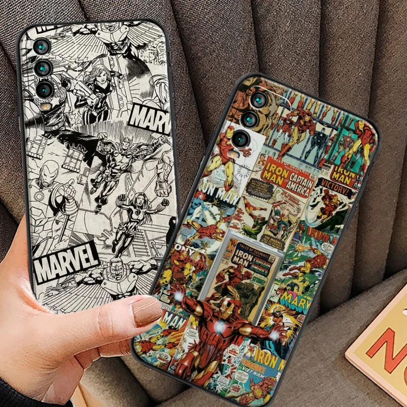 Marvel Avengers LOGO Cazuri de Telefon Pentru Xiaomi Redmi 9AT 9 9M 9A 9C Redmi Nota 9 9 Pro 9 9 Pro 5G Cazuri La Coque 1
