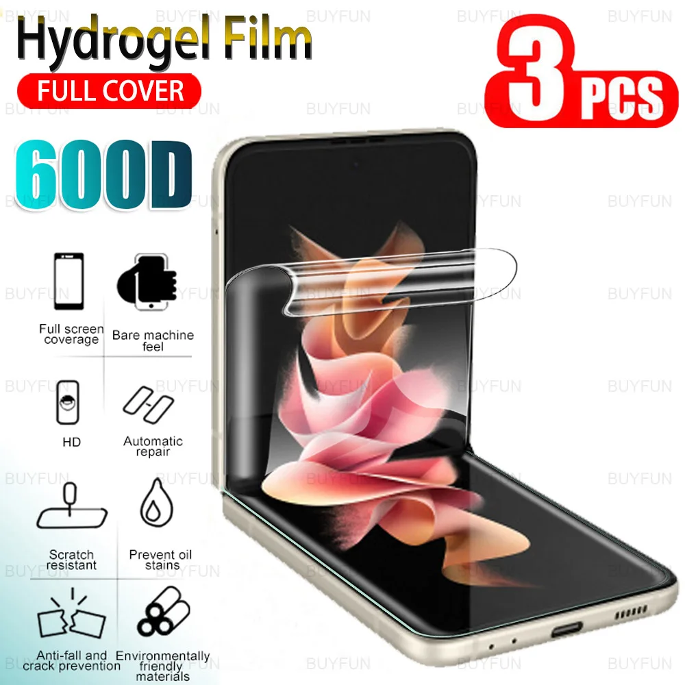 3pcs Hidrogel de film protector de ecran Pentru Samsung Z Flip 3 5G moale proteja de film Pentru Samsung Galaxy Z Flip Flip3 Telefon de Siguranță Film 0