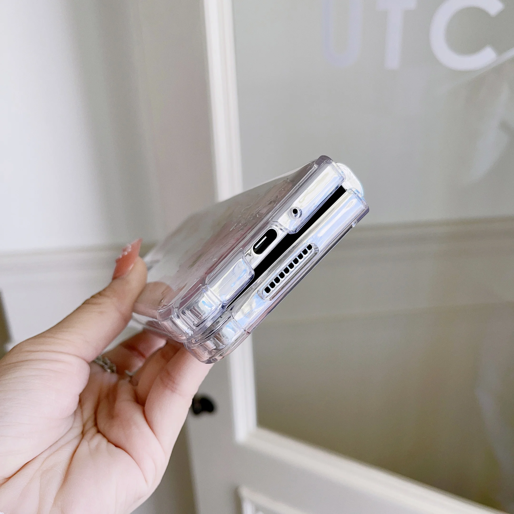 Moda Flori Uscate folie de Argint Cazuri de Telefon Pentru Samsung Galaxy Z Fold 4 3 Coque Silicon Moale+PC a Proteja rezistent la Șocuri Capacul din Spate 4
