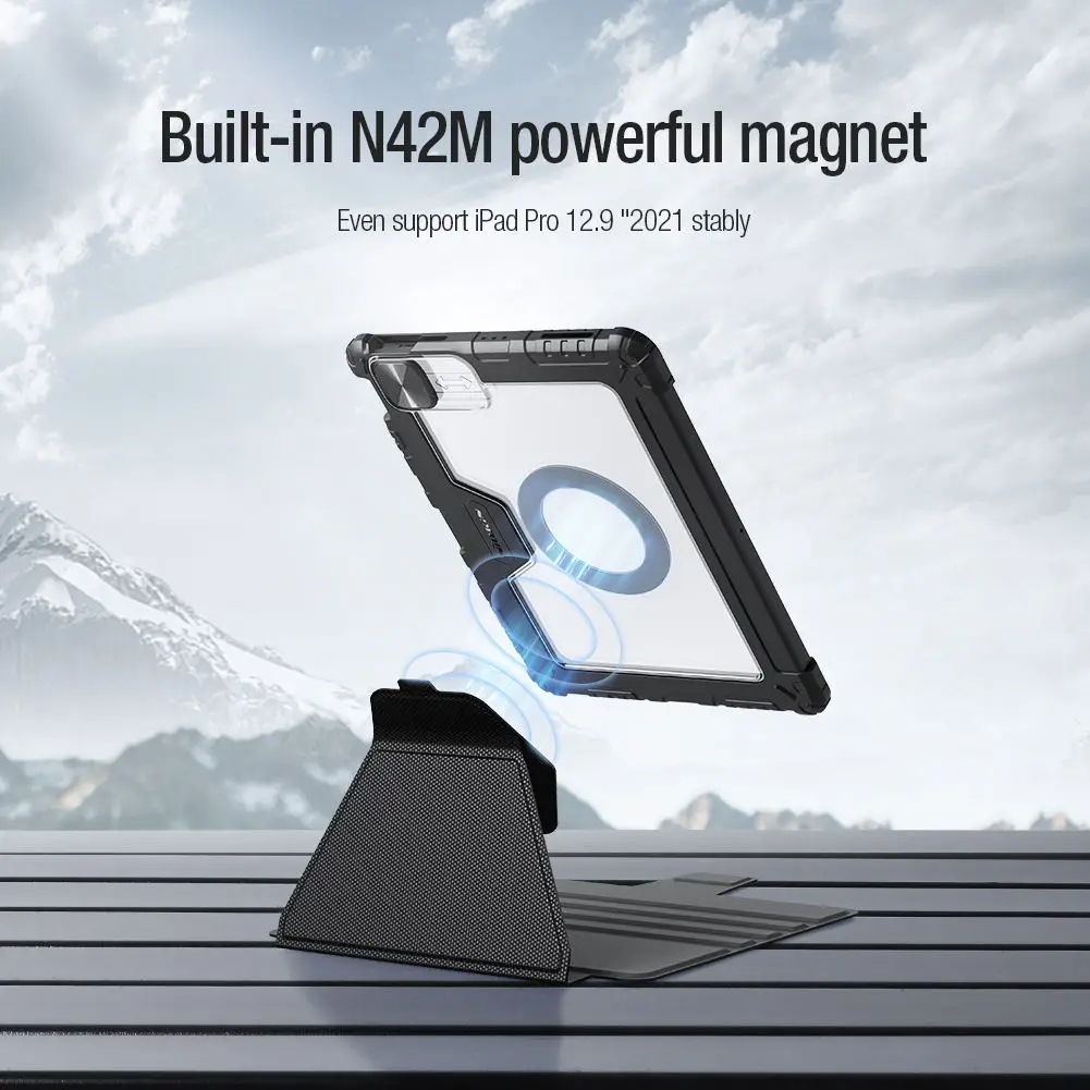 Nillkin Bara SnapSafe Caz Pentru iPad Pro 11 2022 / 2021 / 2020 / cu aer4 / Aer 5, Slide Camera Scut de Protecție Smart Flip Înapoi 4
