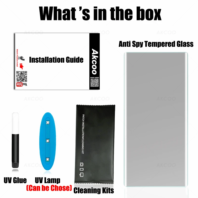 Akcoo Anti Spy Ecran Protector pentru Samsung Nota 10 Plus UV Plin Adeziv Sticla Temperata pentru samsung S8 S9 Nota 8 9 S10 Plus film 5