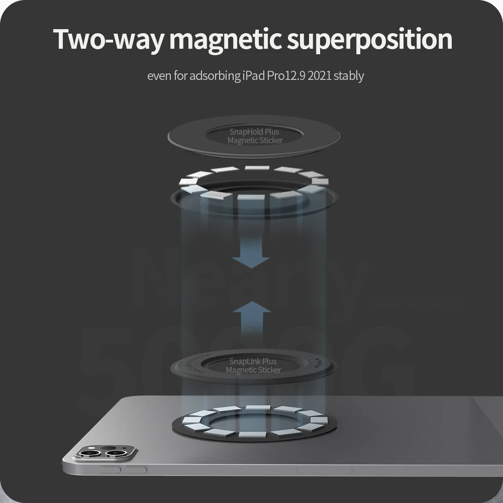 NILLKIN Pentru iPad Pro 12.9 2021/2022 Suport Magnetic SnapHold Piele Magnetice, Autocolant Pentru iPad Montare pe Perete Suport Pentru iPad Pro 11 3
