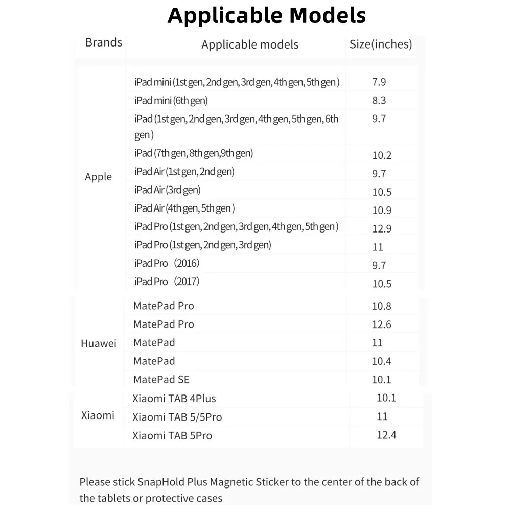 NILLKIN Pentru iPad Pro 12.9 2021/2022 Suport Magnetic SnapHold Piele Magnetice, Autocolant Pentru iPad Montare pe Perete Suport Pentru iPad Pro 11 5