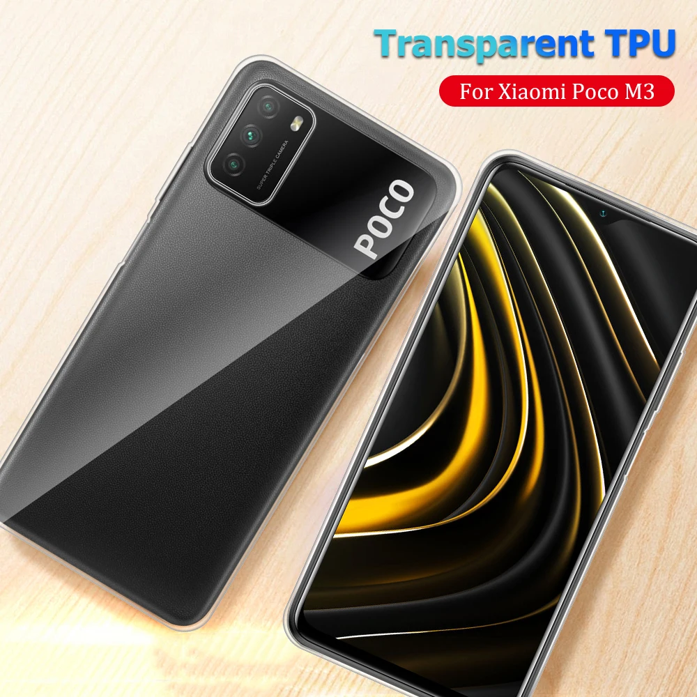 Transparent Caz Silicon pentru Xiaomi Poco M3 Pro 5G Capace Spate pentru Xiaomi Poco f3 x3pro x3 nfc Pocophone M 3 Pro m3pro Coque 3