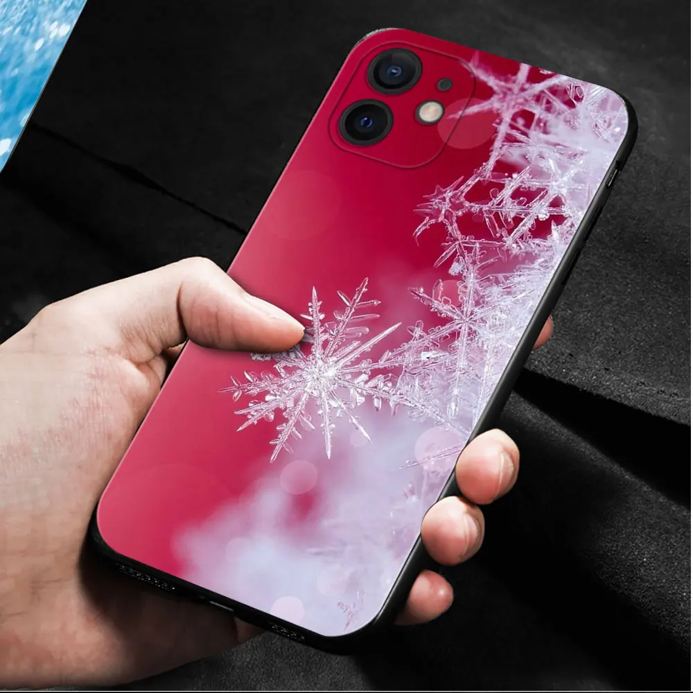 Fulg de zăpadă Pom de Crăciun Dragoste Caz de Telefon Pentru Apple iPhone 14 13 12 11 Pro Max 13 12 Mini-XR X 7 8 6 6S Plus de Acoperire Coajă Couqe 5